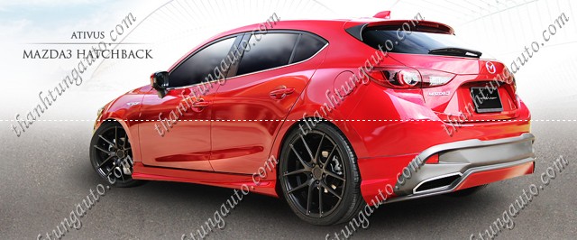 Body kit cho xe Mazda3 hatchback 2014-2017 mẫu Ativus