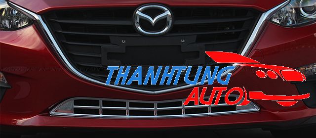 Ốp lưới tản nhiệt (calang dưới) xi mạ cho xe Mazda 3-2015