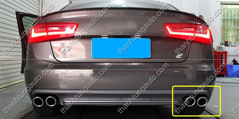 Lip sau chia 2 pô cho Audi A6 2012-2015 mẫu Audi S6