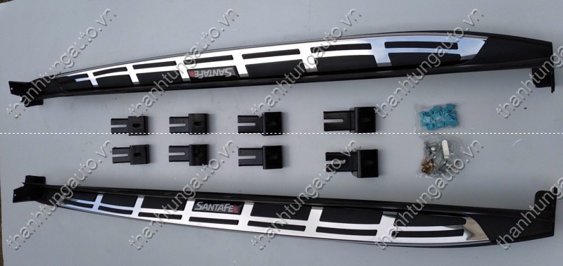 Bậc bước chân cho xe santafe 2019 mẫu tráng gương