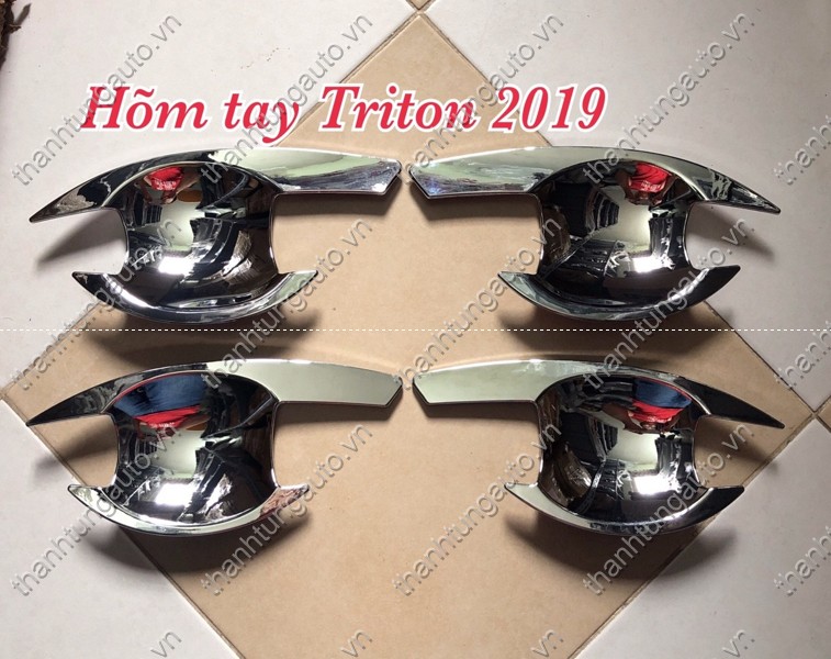 Ốp hõm tay cửa xi mạ cho xe Triton 2019