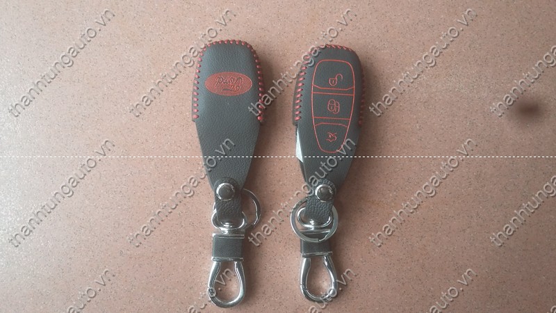 Bao da chìa khóa smartkey khâu tay cho xe Ecosport 2015-2017