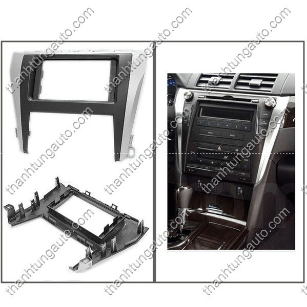 Mặt dưỡng lắp DVD 2 Din cho Toyota Camry 2015-2017