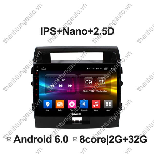 Màn hình android ownice theo xe landcruiser 2007-2013
