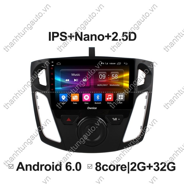 Màn hình android ownice cho xe Focus 2013-2018