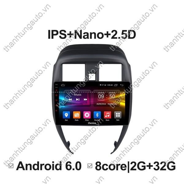 Màn hình android theo xe Sunny 2013-2018