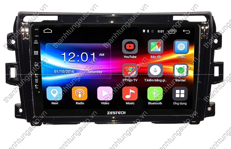 Màn hình DVD android zestech theo xe Navara 