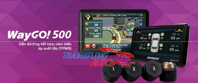 Thiết bị dẫn đường tích hợp Cảm biến áp suất lốp Vietmap Waygo 500