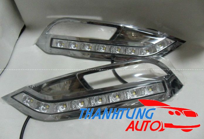 Ốp đèn gầm Led daytime xi mạ cho xe KIA K3