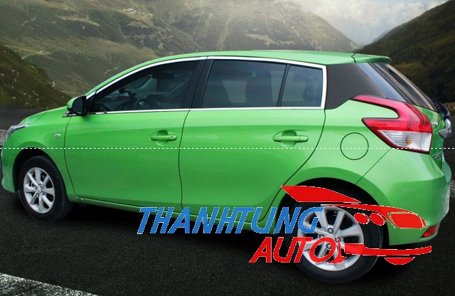 Nẹp chân kính, viền cong kính cho xe Yaris 2014-2017