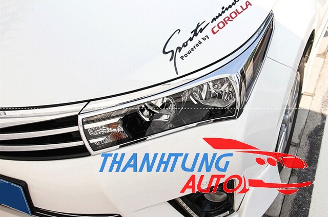 Viền đèn pha xi mạ cho xe corolla altis 2014-2017