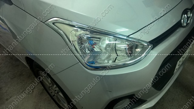 Ốp viền đèn pha xi mạ cho xe i10