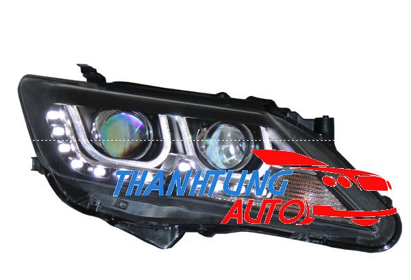 Đèn pha độ projector led cho xe camry 2012 mẫu U