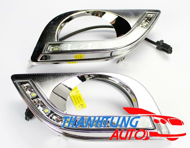 Ốp đèn gầm led daytime xi mạ cho xe nissan sunny