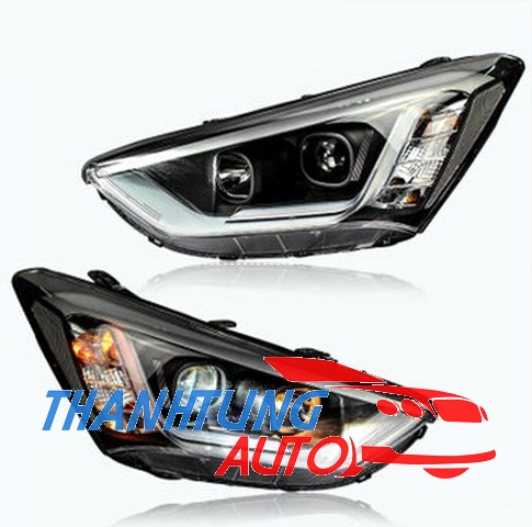 Đèn pha độ led cho xe Santafe 2012 - 2018