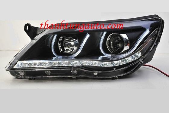 Đèn pha độ Led theo xe Tiguan 2011 mẫu U