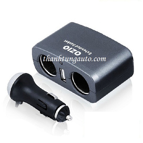tẩu chia điện 2 ổ USB OZIO