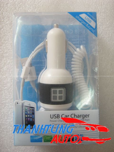 Xạc điện thoại Iphone, HTC, Ipad mini trên xe hơi