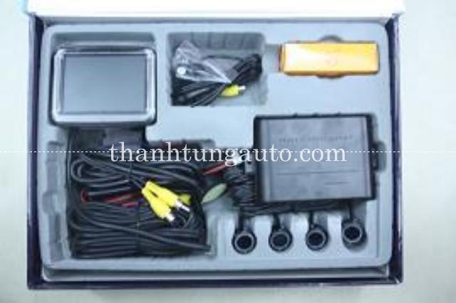 CẢM BIẾN LÙI CHO Ô TÔ 4 MẮT MÀN HÌNH 3.5 INCH