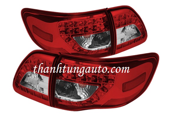 Đèn hậu độ Led xe corolla altis 2008 - 2010 mẫu đỏ trắng