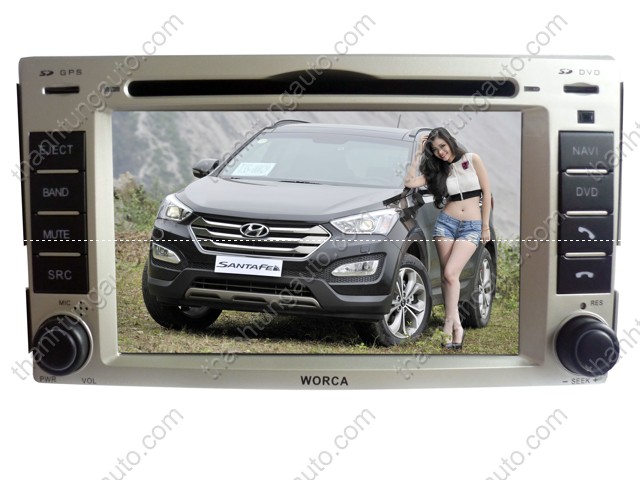 Màn hình DVD cho xe Santafe 2007 - 2012 Worca, wincar S90